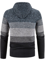 Men's Plush Hooded Sweater for Fall Winter