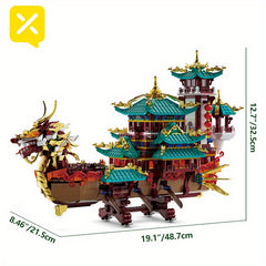Dragon Boat Building Blocks Model for Parties