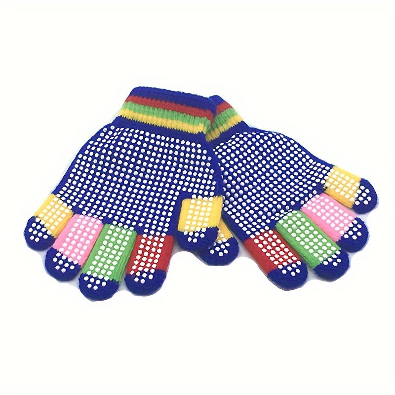 Polka Dot Print Winter Gloves Warm Keeping Gloves