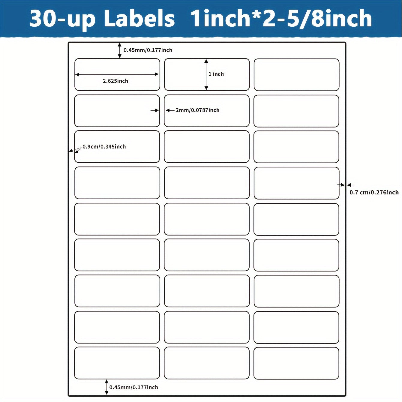 900 Address Labels 1 X 2 5 8 Printer Mailing Labels