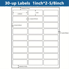 900 Address Labels 1 X 2 5 8 Printer Mailing Labels
