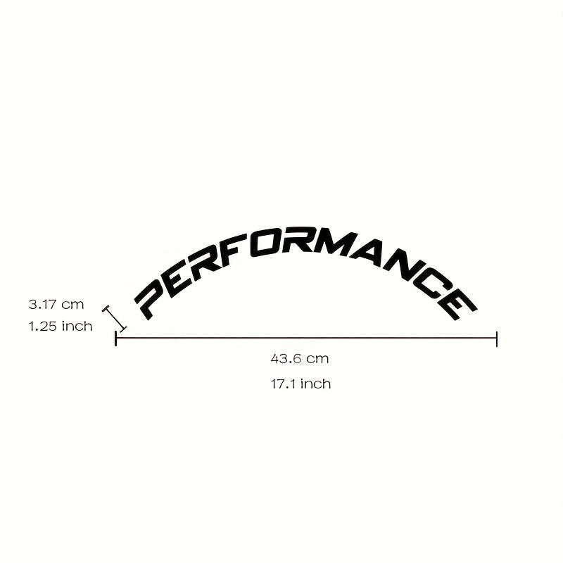 8Pcs Car Tire Letter Stickers PERFORMANCE 3D Waterproof PVC