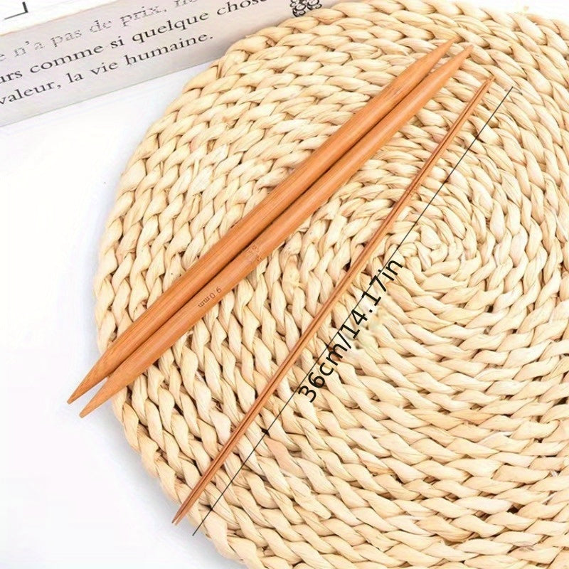 4pcs Double-ended Bamboo Sweater Needles Halloween Christmas For Mom