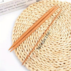 4pcs Double-ended Bamboo Sweater Needles Halloween Christmas For Mom