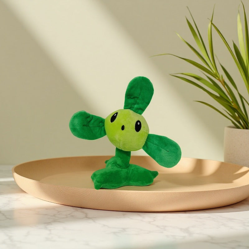 Clover Plush Doll Soft Stem Brown Petals with Bright Yellow Center