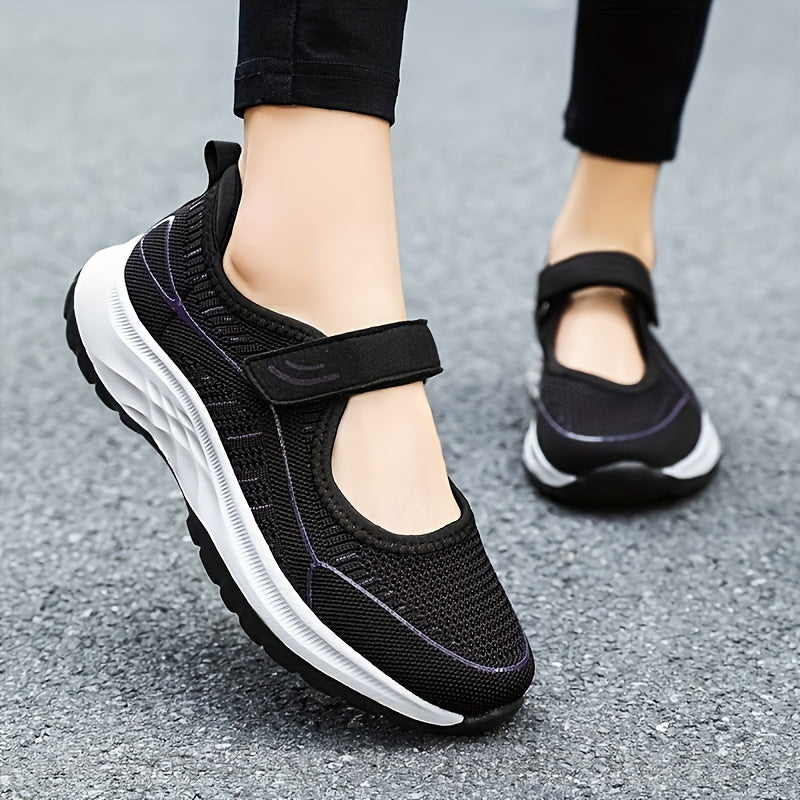 Women's Backless Walking Shoes Flying Woven Slip on Sneakers