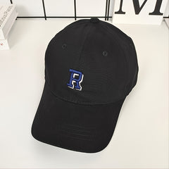 Men's R Letter Embroidery Baseball Cap Sun Hat Casual Style Hat
