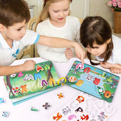 Animal & Dinosaur Themed Sensory Activity Quiet Book for Ages 3