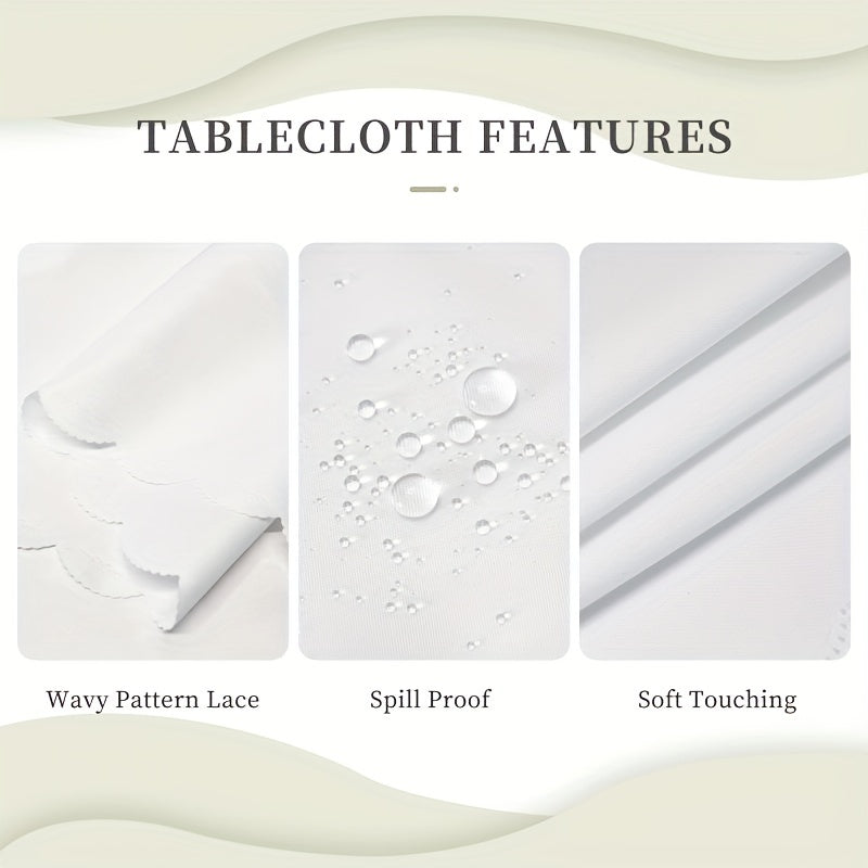 Round Polyster Table Cloth Tree Of Life Pattern Water Repellent Circle Table Cov