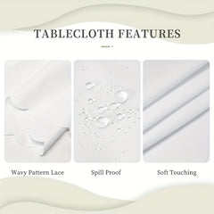 Round Polyster Table Cloth Tree Of Life Pattern Water Repellent Circle Table Cov