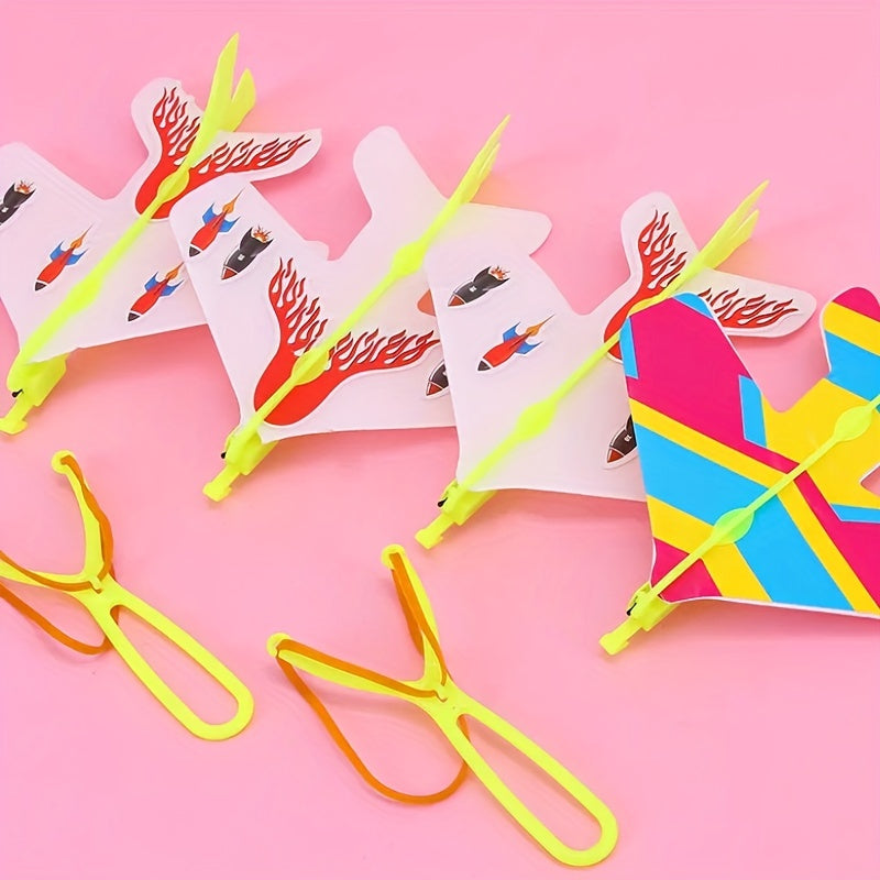 Educational Slingshot Airplane Toy For Kids - Light Plane with Flash