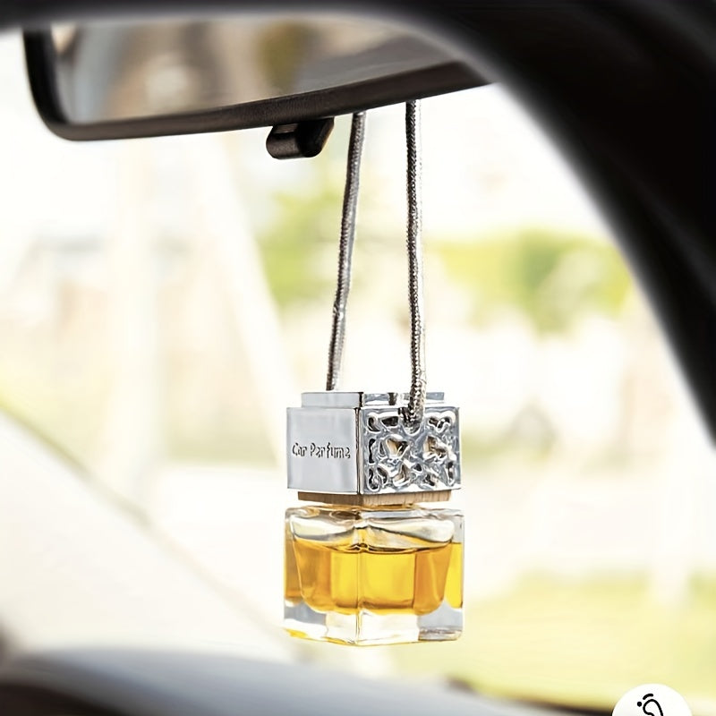 8ML Square Water Cube Car Aromatherapy Perfume Bottle Car Pendant Decoration