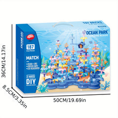 DIY Ocean Coral Building Blocks Flower Arrangement Puzzle