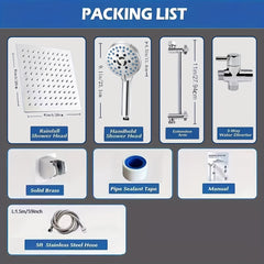 Adjustable Stainless Steel Shower Head with Handheld Sprinkler