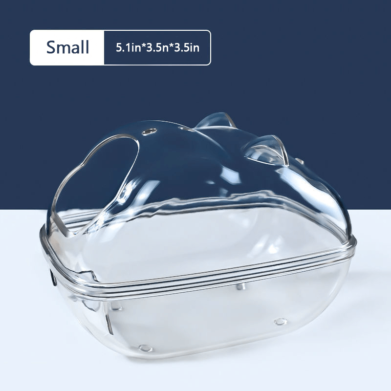 Transparent Hamster Sand Bath Container for Easy Cleaning