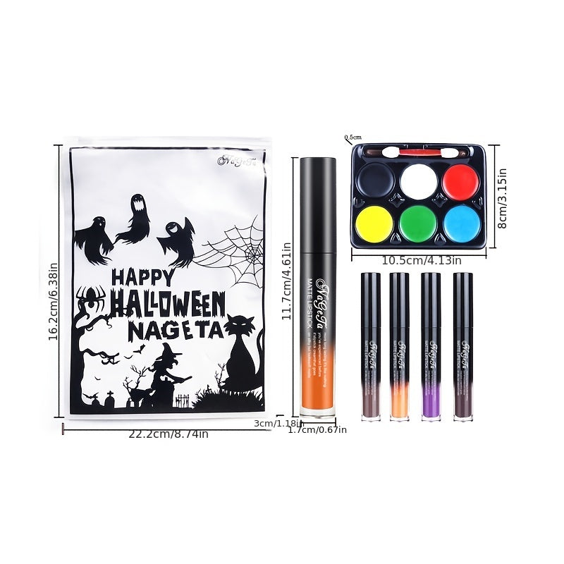 Halloween Series Makeup Set Lip Gloss Face Painting Set