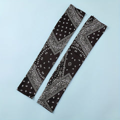 Paisley Print Ice Sleeve Gloves Breathable UV Protection Sleeves
