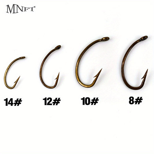 100pcs Barbless Trout Fishing Hooks for Flies Jig Nymph Stonefly Caddis Wet/Dry