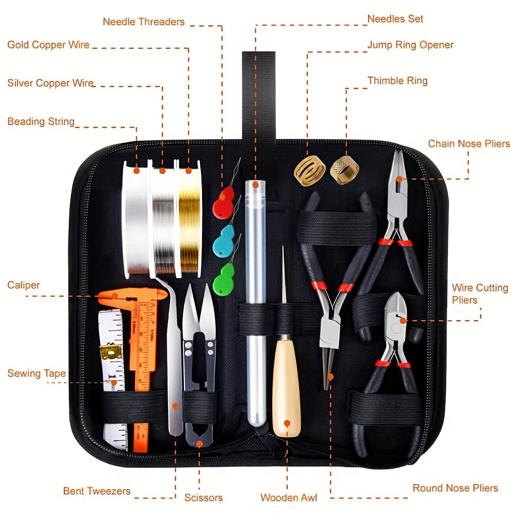 845pcs Jewelry Making Supplies Kit with Tools, Wire, Findings