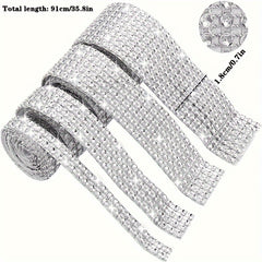 Self Adhesive Crystal Diamond Ribbon Sticker 2mm Rhinestones