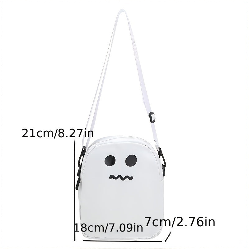Funny Face Crossbody Bag Halloween Ghost Skull Elf Shoulder Bag