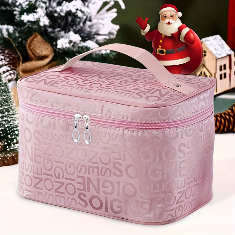 Cosmetic Handbag Lightweight Water Resistant Polyester Lining Zipper Closure