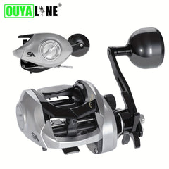 OUYALINE Aluminum Baitcasting Reel 15KG Max Drag Waterproof 7.2:1 Gear Ratio
