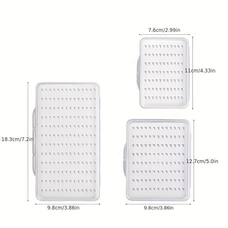 168pcs Fly Hook Box Waterproof Fishing Accessory S M L