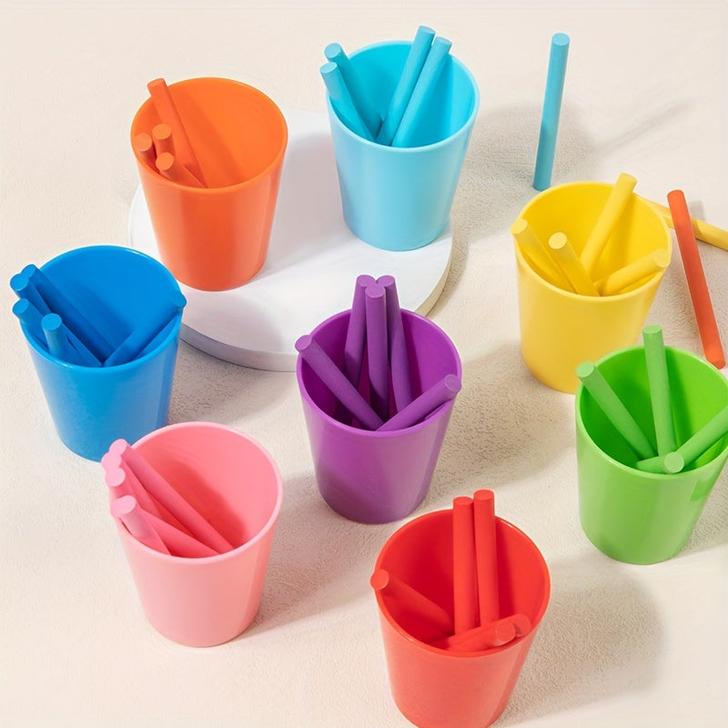 Wooden Educational Toy with Sorting Cup for Number Recognition and Matching