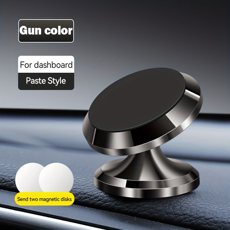 Magnetic Car Phone Holder Mount 360-Degree Rotation Dashboard Suction Cup