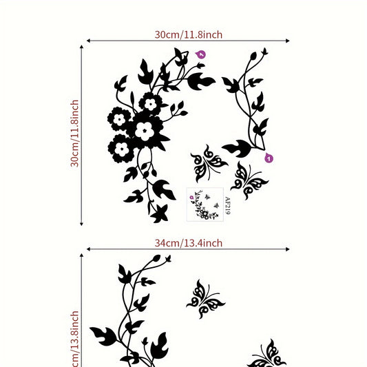 Vinyl Flower Wall Sticker DIY Art Decoration for Room Bedroom Home Wall