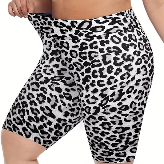  Leopard High Rise Yoga Shorts