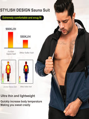 Men's Sweat Sauna Hooded Jacket for Sports & Gym