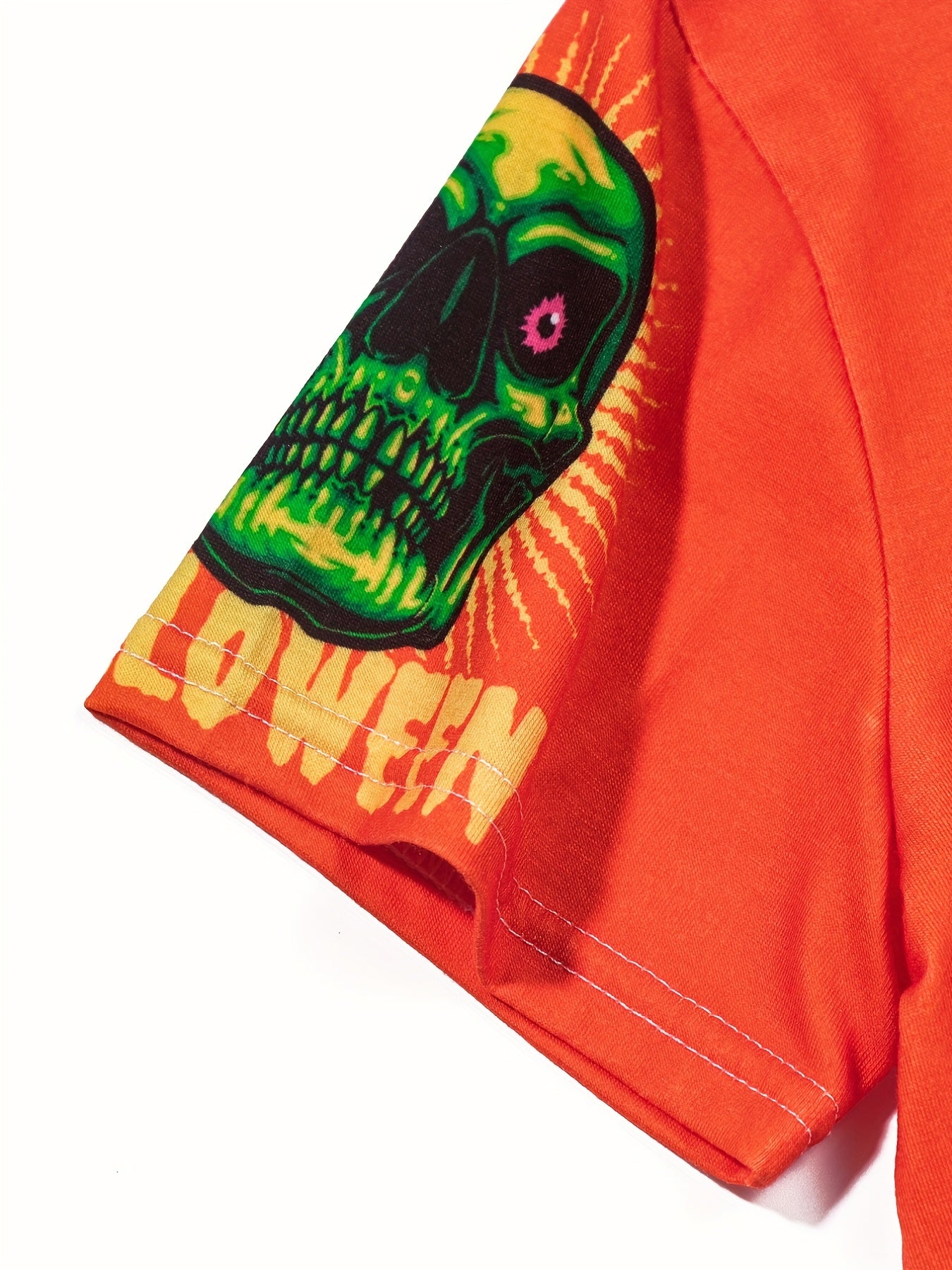 Boys Skull Printed Street Style T Shirt Halloween Costume Casual