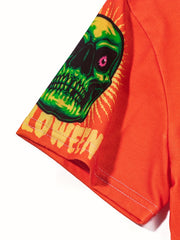 Boys Skull Printed Street Style T Shirt Halloween Costume Casual