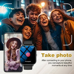 Sports Fitness Smartwatch with Wireless Calling and HD Display