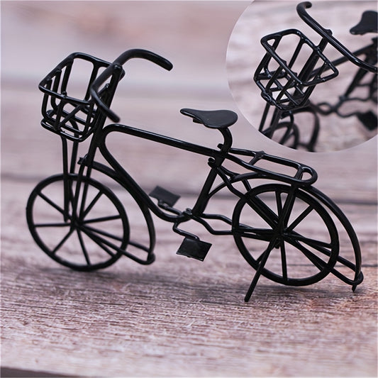 Vintage Metal Bicycle Model Detailed Toy Decoration for Dollhouses
