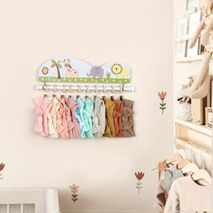 Cartoon Hair Accessories Organizer 10 Hooks for Baby Girls Headbands Clips