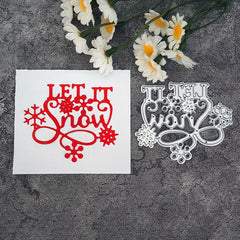 Let It Snow Cutting Die For Scrapbooking Blade Background Stencil Card