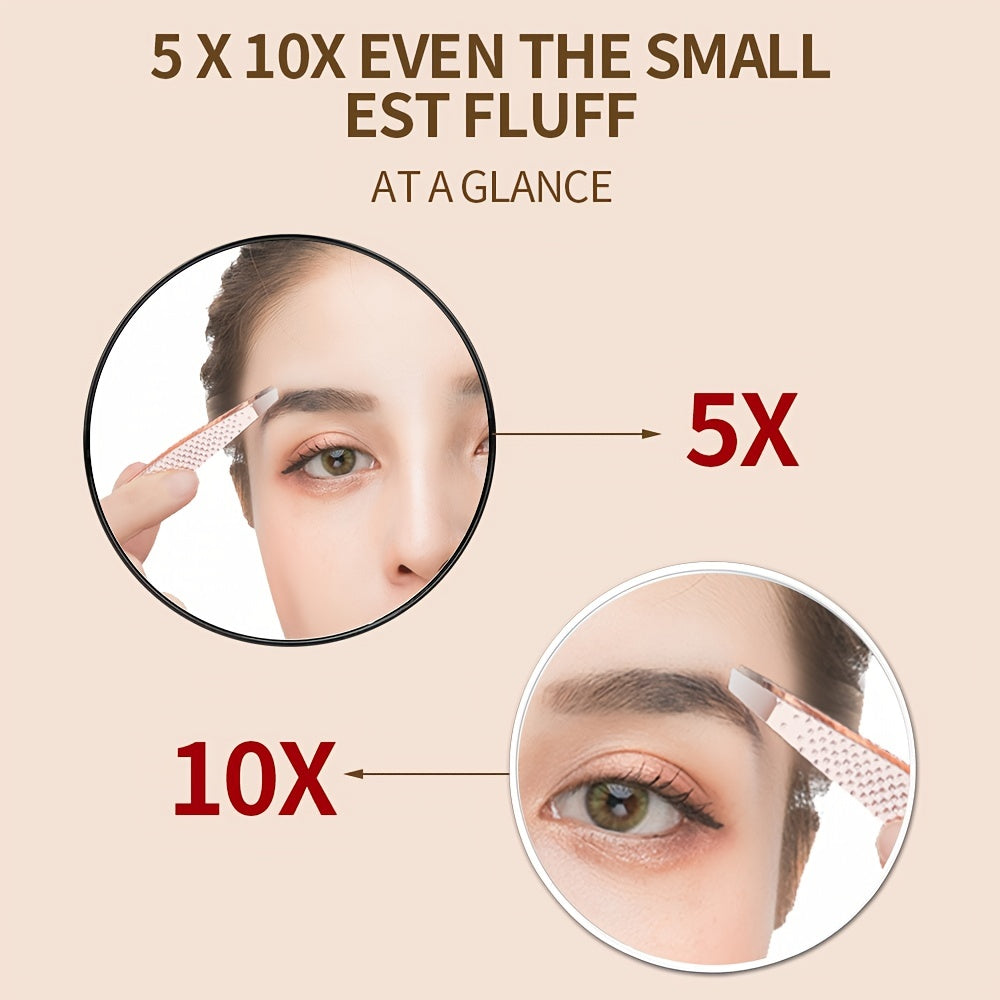 Portable 10X Magnifying Shower Mirror with Suction Cups