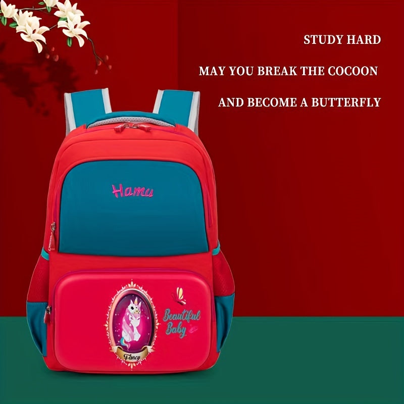 Princess Backpack for Students Aged 3-12, Waterproof and Breathable