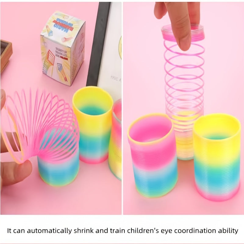 Educational Rainbow Spring Circle Toy for Boys and Girls