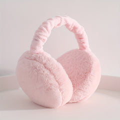 Plush Foldable Earmuffs Hand Woven Ear Warmers