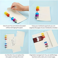 60pcs Discbound Expansion Discs 6 Colors 35mm/2 Extra Pages