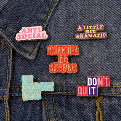 Is It Friday Yet Enamel Pins - Me Sarcastic Never - 80s Baby Drama Brooch