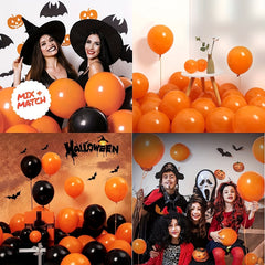 30pcs 12in Matte Burnt Orange Latex Balloons Halloween Party Decor Supplies