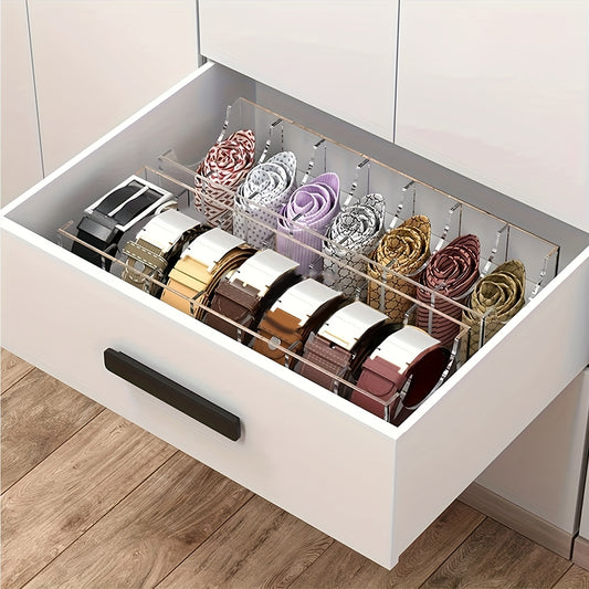 Acrylic Storage Box Belt Organizer Desk Decor Room Kitchen Bathroom Bedroom