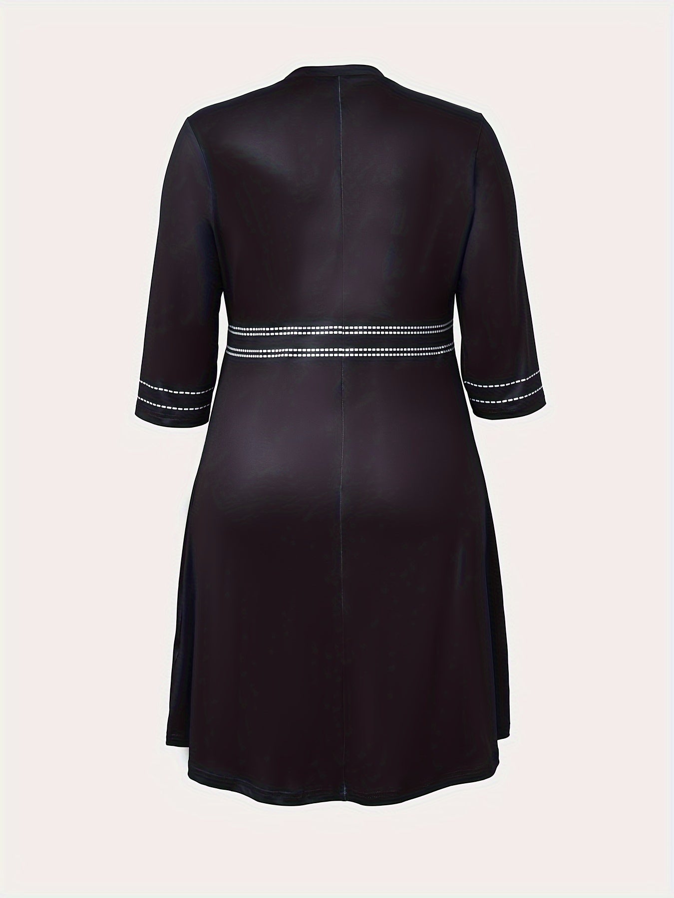  Dot Print Half Sleeve Casual Dress
