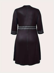  Dot Print Half Sleeve Casual Dress