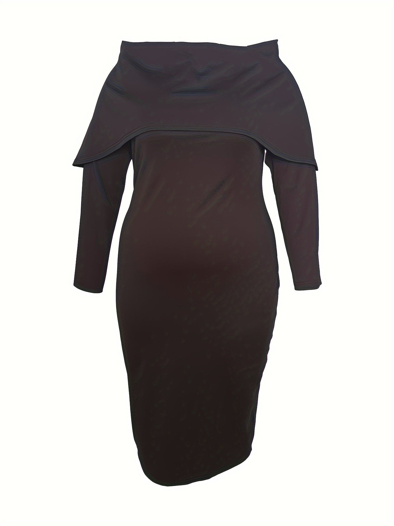  Off Shoulder Long Sleeve Bodycon Dress